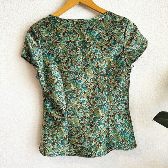 VTG Y2K In Studio Babydoll Top MP Satin/Lace Forest Fairy Grunge Goblincore Boho - Picture 3 of 5